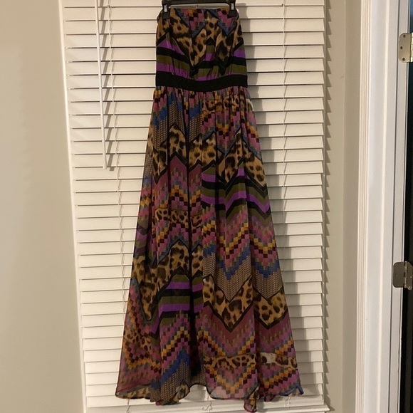 Strapless Maxi dress flowy 👗 - Picture 1 of 5